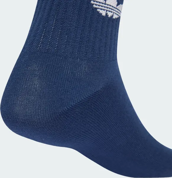 Носки Adidas 3-STRIPES CREW 3P белые, темно-синие (3 пары) JV7408