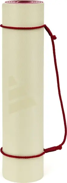 Коврик для йоги Adidas DOUBLE SIDED YOGA MAT бежево-бордовый ADYG-10400WP-NL