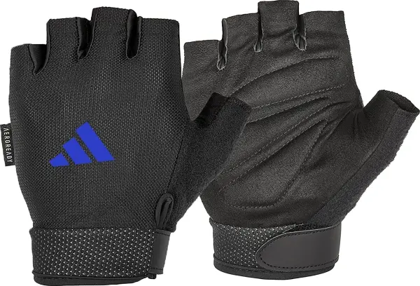 Рукавички для тренінгу Adidas ESSENTIAL ADJUSTABLE GLOVES чорно-сині M ADGB-12434-NL