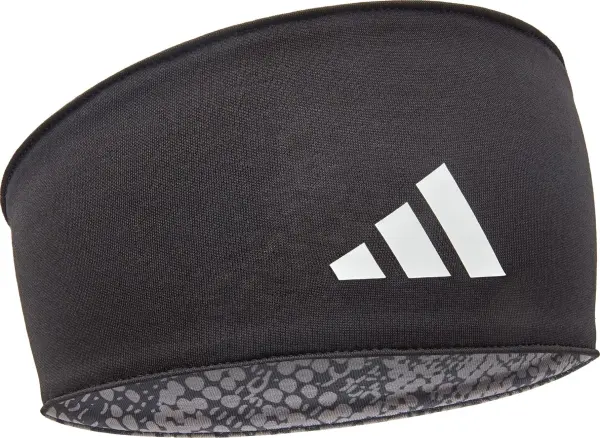 Повязка на голову Adidas REVERSIBLE HEADBAND черно-серая ADAC-16300BK