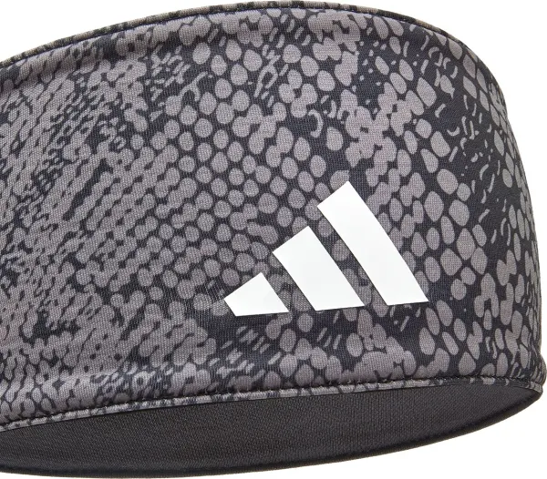 Повязка на голову Adidas REVERSIBLE HEADBAND черно-серая ADAC-16300BK