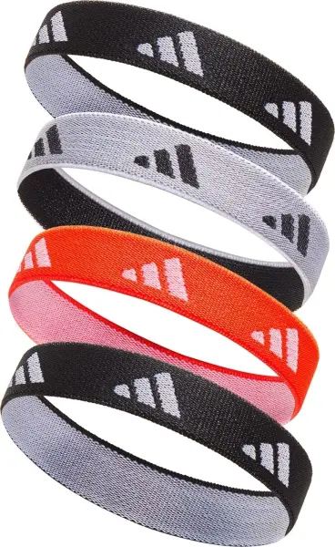 Резинки для волосся Adidas HAIR TIES чорні, біла, помаранчева (4 штуки) ADAC-16210