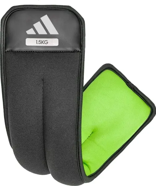 Обважнювачі для щиколотки/зап'ястя Adidas ANKLE/WRIST WEIGHTS чорно-салатові (2 х 1.5 кг) ADWT-12322-NL