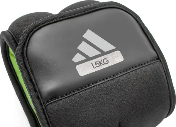 Обважнювачі для щиколотки/зап'ястя Adidas ANKLE/WRIST WEIGHTS чорно-салатові (2 х 1.5 кг) ADWT-12322-NL