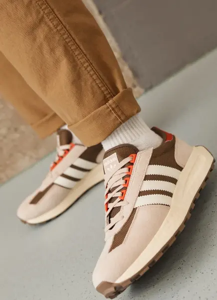 Кросівки Adidas RETROPY E5 бежево-коричнево-помаранчеві ID4362