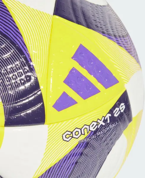 Футбольный мяч Adidas CONEXT 25 PRO бело-желто-фиолетовый Размер 5 JH1273