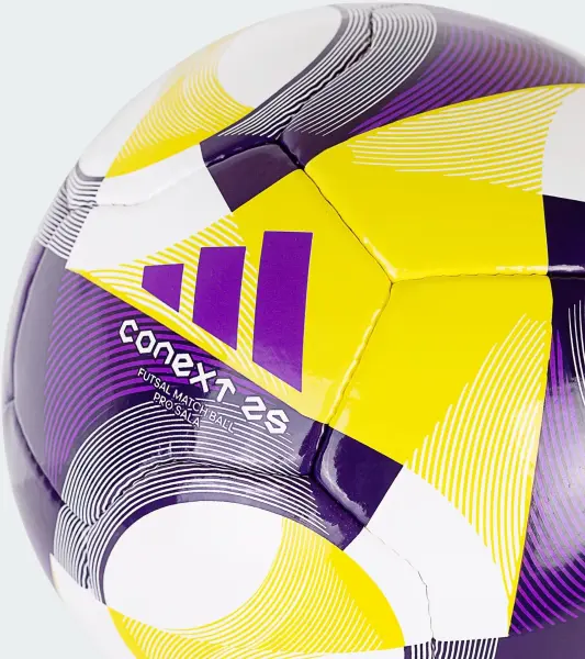 Футзальний м'яч Adidas CONEXT 25 PRO SAL біло-жовто-фіолетовий Розмір 4 JH1278