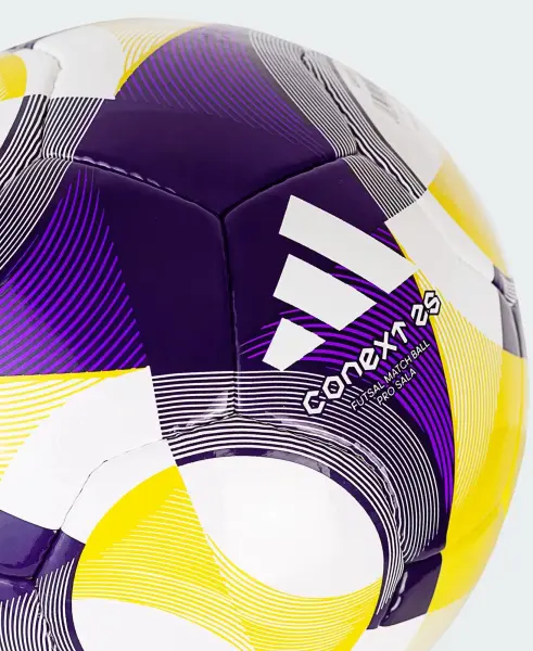 Футзальний м'яч Adidas CONEXT 25 PRO SAL біло-жовто-фіолетовий Розмір 4 JH1278