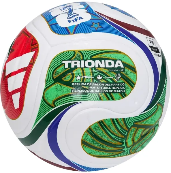 Футбольний м'яч Adidas FIFA WORLD CUP 26™ LEAGUE BALL біло-зелено-червоно-синій Розмір 5 JD8045