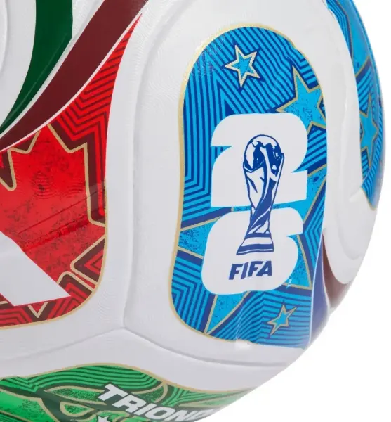 Футбольний м'яч Adidas FIFA WORLD CUP 26™ LEAGUE BALL біло-зелено-червоно-синій Розмір 5 JD8045