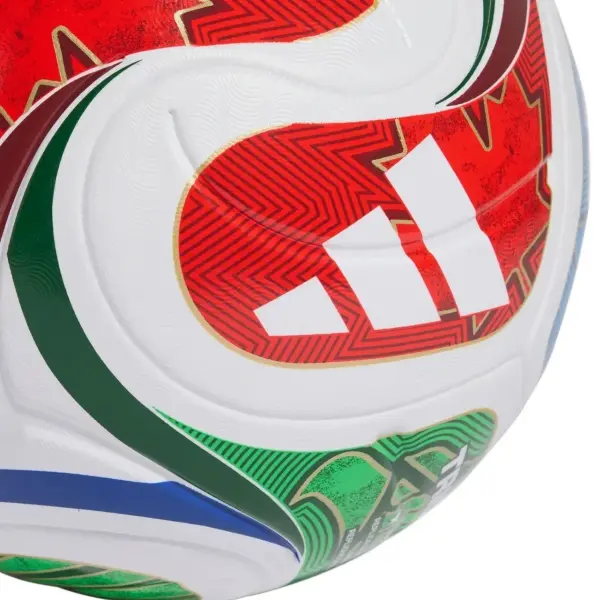 Футбольний м'яч Adidas FIFA WORLD CUP 26™ LEAGUE BALL біло-зелено-червоно-синій Розмір 5 JD8045