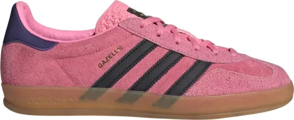 Кеди жіночі Adidas GAZELLE рожево-чорно-фіолетові IE7002