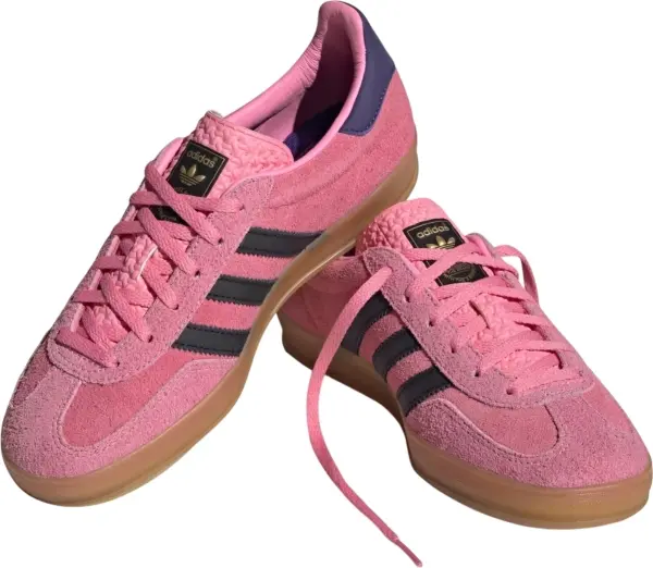 Кеди жіночі Adidas GAZELLE рожево-чорно-фіолетові IE7002