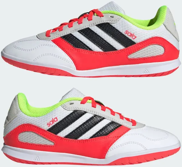 Футзалки (бампи) дитячі Adidas SUPER SALA III J біло-коралово-салатові JP5435