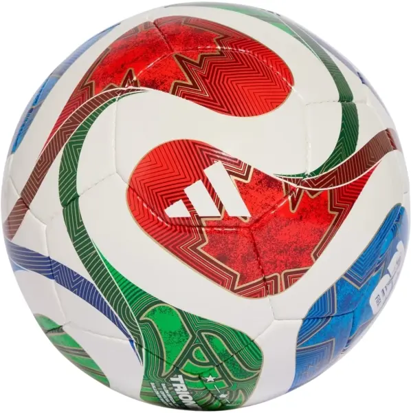 Футзальний м'яч Adidas FIFA WORLD CUP 26™ TRIONDA PRO SALA біло-червоно-зелено-синій Розмір 4 JD8033