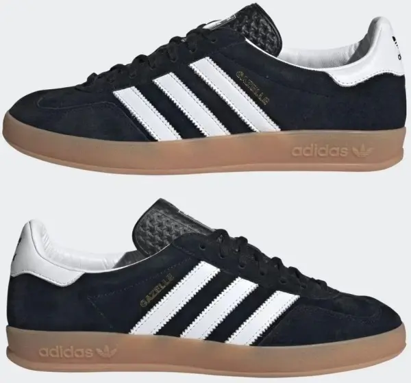 Кеды Adidas GAZELLE INDOOR черно-белые HO6259