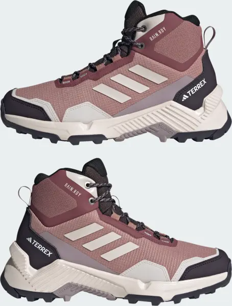 Кроссовки для хайкинга женские Adidas TERREX EASTRAIL 2.0 MID RAIN.RDY HIKING темно-розово-кремово-черные JP5115