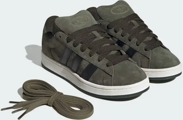 Кеди Adidas CAMPUS 00S темно-зелено-чорні JH9611