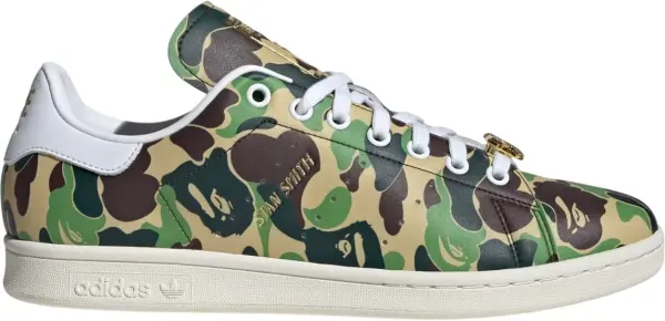 Кеди Adidas STAN SMITH X BAPE бежево-коричнево-зелений камуфляж IG8949