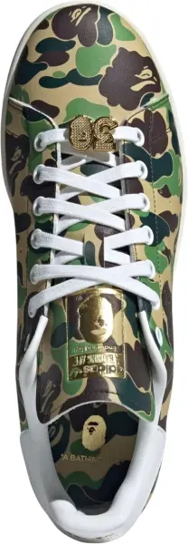 Кеди Adidas STAN SMITH X BAPE бежево-коричнево-зелений камуфляж IG8949