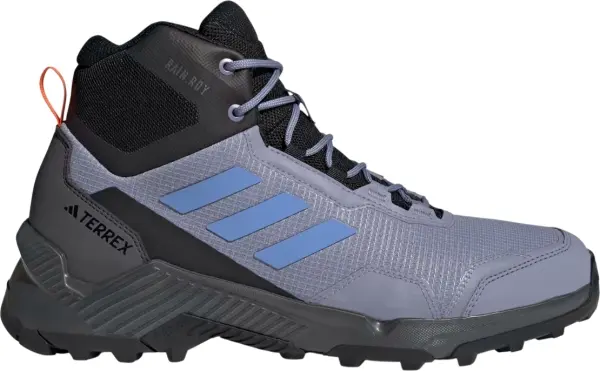 Кроссовки для хайкинга Adidas EASTRAIL 2.0 MID RAIN.RDY HIKING дымчато-голубо-черно-оранжевые HP8601