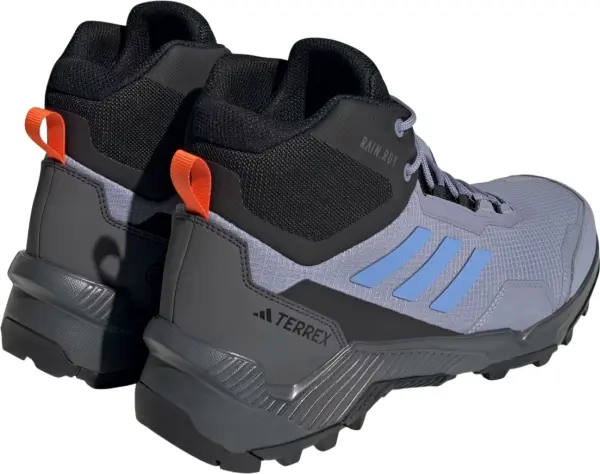 Кроссовки для хайкинга Adidas EASTRAIL 2.0 MID RAIN.RDY HIKING дымчато-голубо-черно-оранжевые HP8601