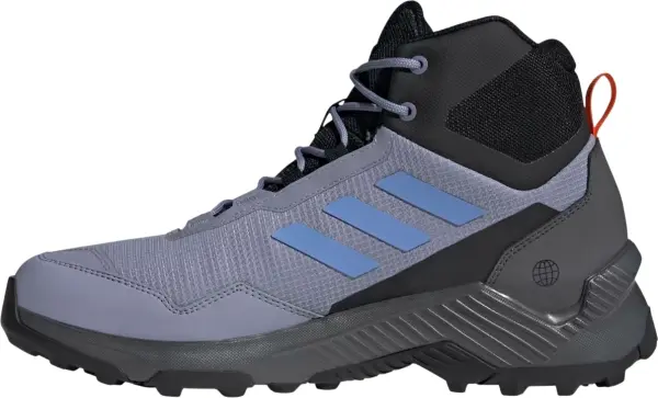 Кроссовки для хайкинга Adidas EASTRAIL 2.0 MID RAIN.RDY HIKING дымчато-голубо-черно-оранжевые HP8601