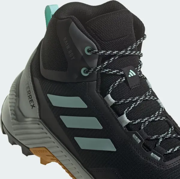 Кроссовки для хайкинга Adidas EASTRAIL 2.0 MID RAIN.RDY HIKING черно-бирюзово-серые IF4912