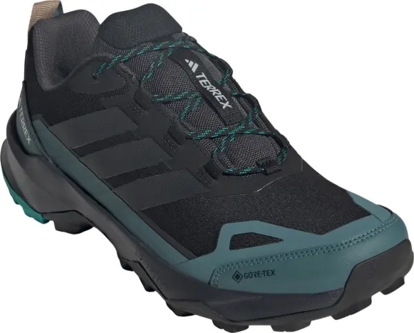 Кроссовки для хайкинга Adidas TERREX SKYCHASER AX5 GORE-TEX черно-темно-бирюзовые JQ2209