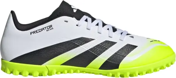 Сороконожки (шиповки) Adidas PREDATOR CLUB TF бело-черно-лаймовые JH8854