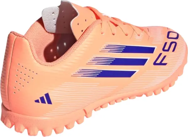Сороконожки (шиповки) детские Adidas F50 CLUB TF персиково-синие JI0040
