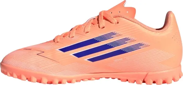 Сороконожки (шиповки) детские Adidas F50 CLUB TF персиково-синие JI0040