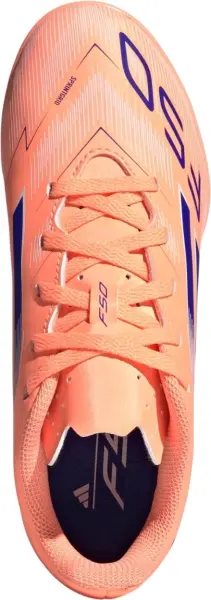Сороконожки (шиповки) детские Adidas F50 CLUB TF персиково-синие JI0040
