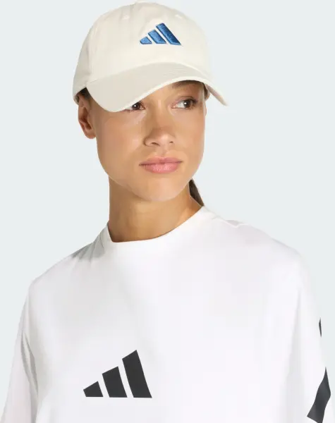 Кепка Adidas DAD CAP TONAL LOGO бежево-синяя KE8267