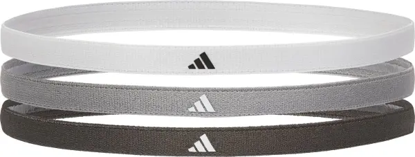 Пов'язки на голову Adidas HAIRBANDS 3PK біла, сіра, антрацитова (3 штуки) ADAC-16203