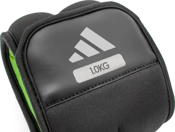 Утяжелители для лодыжки/запястья Adidas ANKLE/WRIST WEIGHTS черно-салатовые (2 х 1.0 кг) ADWT-12321-NL