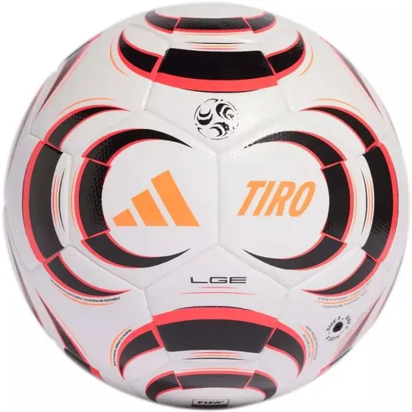 Футбольний м'яч Adidas TIRO LEAGUE біло-чорно-кораловий Розмір 5 KA5263