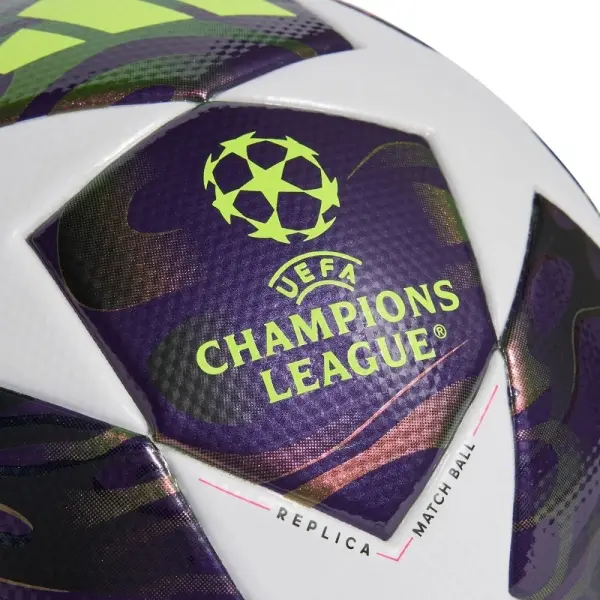 Футбольний м'яч Adidas UCL LEAGUE FINAL біло-фіолетово-лаймовий Розмір 4 JX9095