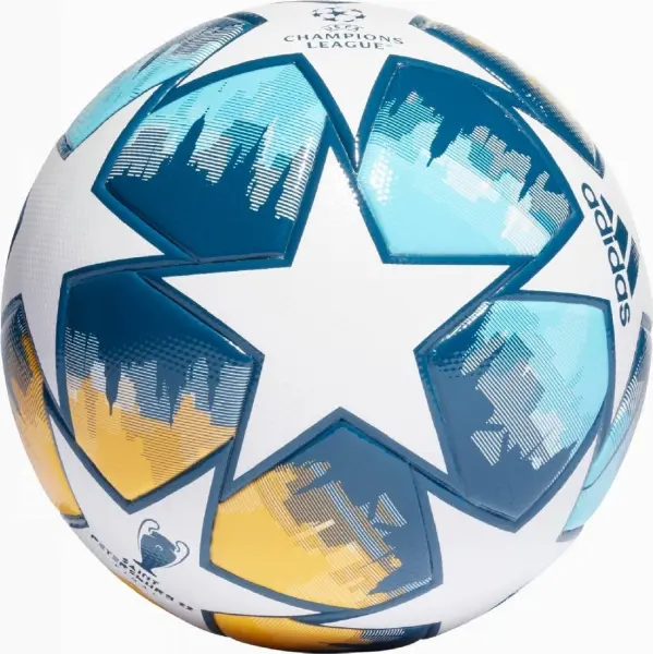 Футбольний м'яч Adidas UCL LEAGUE біло-темно-синьо-блакитно-жовтий Розмір 5 H57820