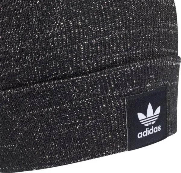 Шапка Adidas ADICOLOR CUFF KNIT GLITTER чорно-біла H35541