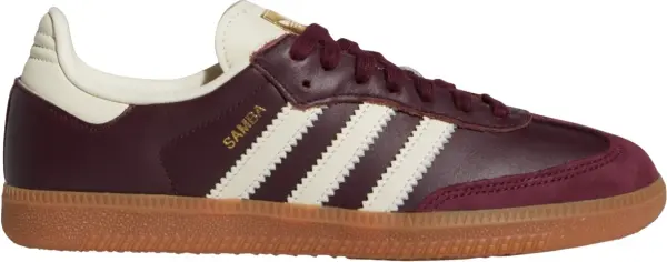 Кеди жіночі Adidas SAMBA OG бордово-молочні ID0477