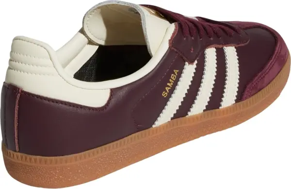 Кеди жіночі Adidas SAMBA OG бордово-молочні ID0477