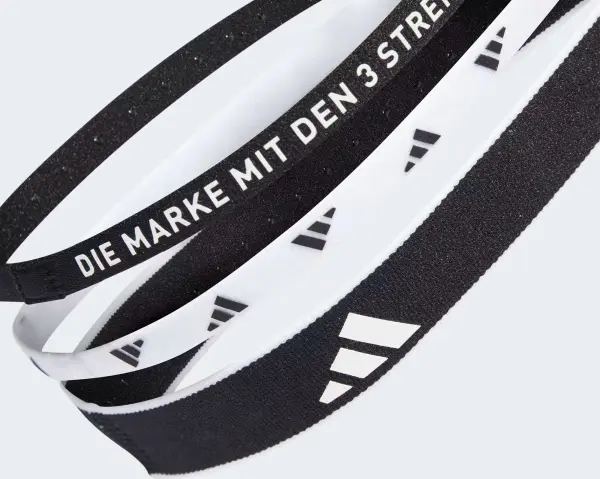 Пов'язки на голову Adidas MULTIPLE WIDTH TRAINING HEADBANDS 3PK чорні, біла (3 штуки) IA3031