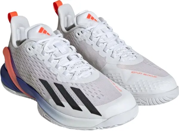Кросівки тенісні Adidas ADIZERO CYBERSONIC біло-синьо-помаранчеві GY9634