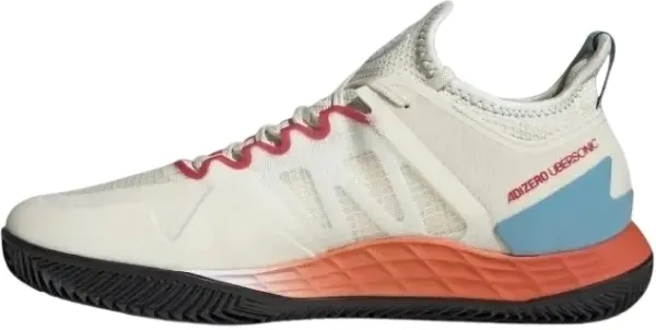 Кросівки тенісні Adidas ADIZERO UBERSONIC 4 CLAY бежево-оранжево-блакитні HQ5930