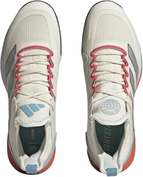 Кросівки тенісні Adidas ADIZERO UBERSONIC 4 CLAY бежево-оранжево-блакитні HQ5930
