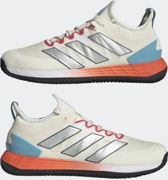 Кросівки тенісні Adidas ADIZERO UBERSONIC 4 CLAY бежево-оранжево-блакитні HQ5930