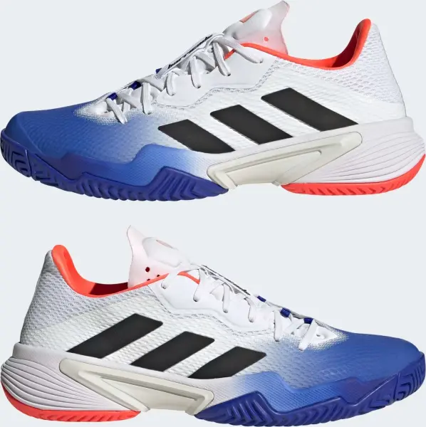 Кросівки тенісні Adidas BARRICADE біло-синьо-помаранчеві HQ8917