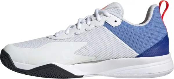 Кроссовки теннисные Adidas COURTFLASH SPEED бело-сине-оранжевые HQ8481
