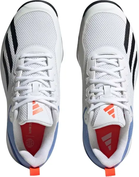 Кроссовки теннисные Adidas COURTFLASH SPEED бело-сине-оранжевые HQ8481